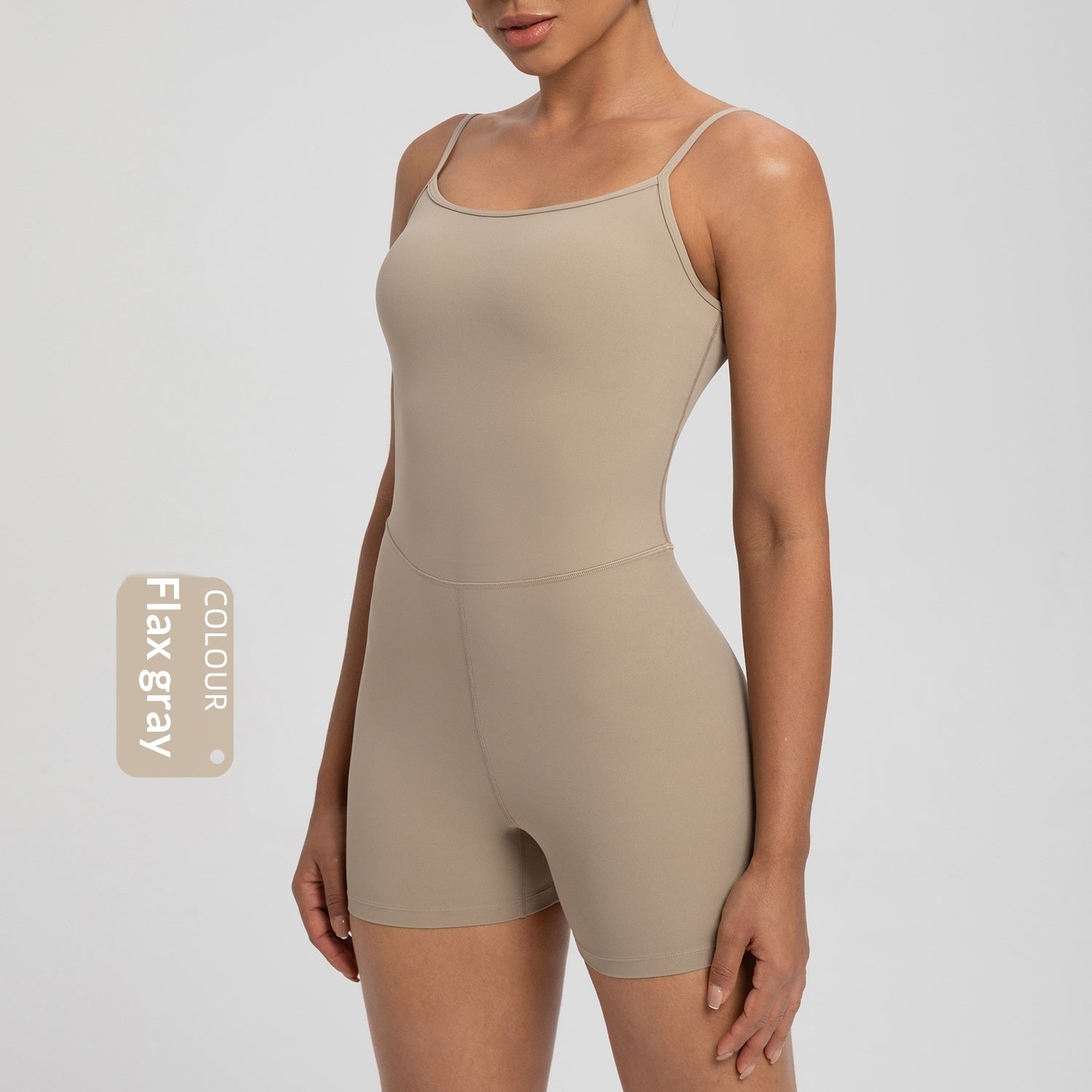 Women's Athletic Jumpsuit NlLlT Strap Nude-Look