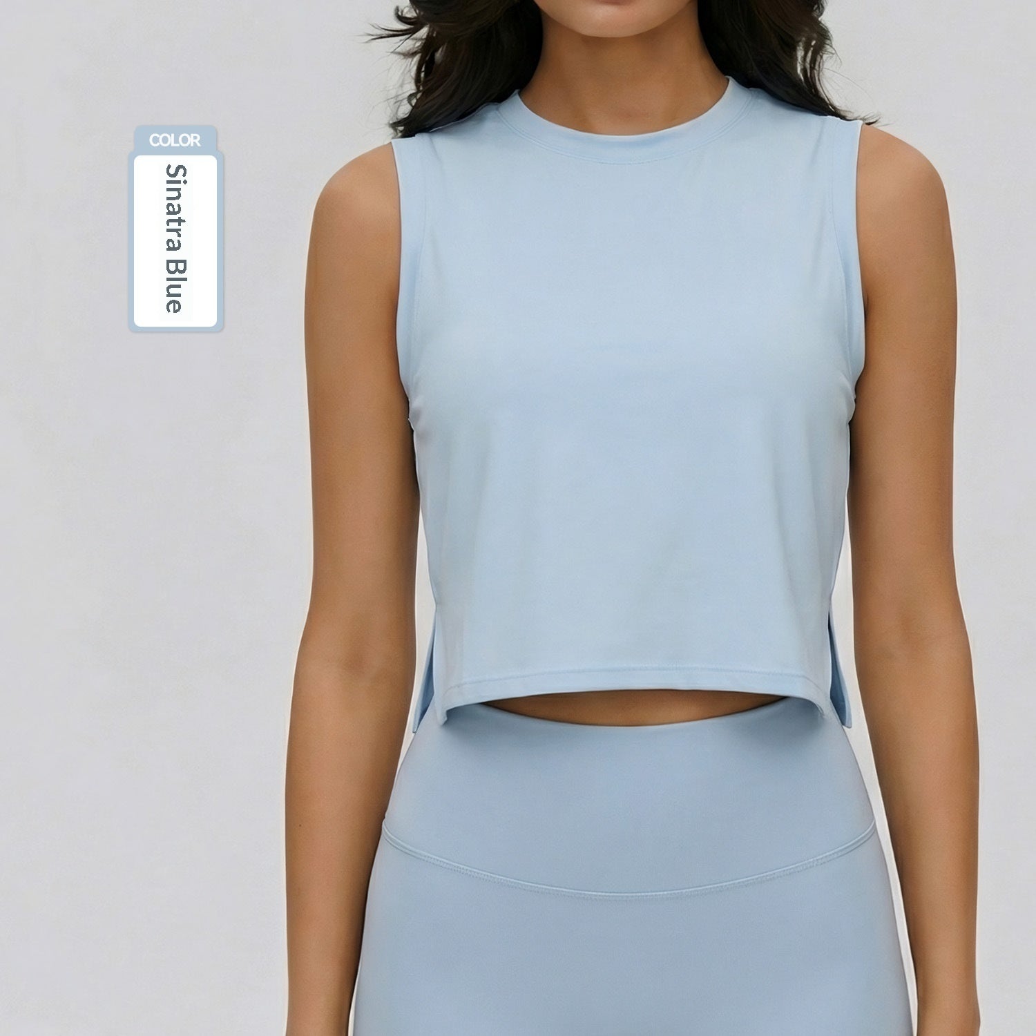 Sleeveless Womens Cropped Loose-fitting Yoga Toplightweight Breathable And Casual