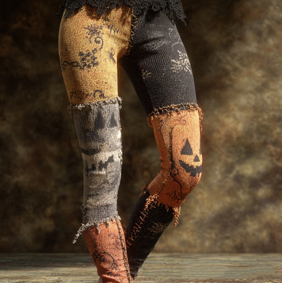 New Retro 3D Digital Print Pattern Women's Sports Yoga Pants