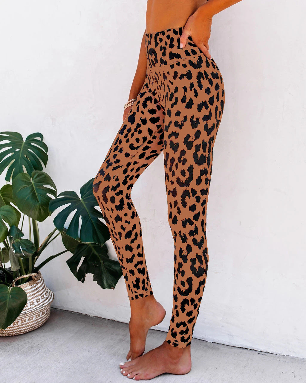 Digital Printed Yoga Leopard Print Women's Suit