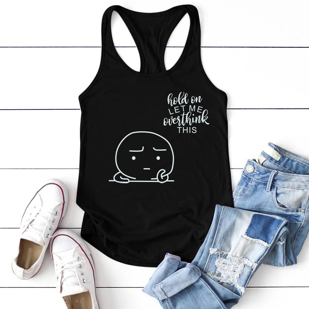 Skull Scarf And Sunglasses Print Sleeveless Vest