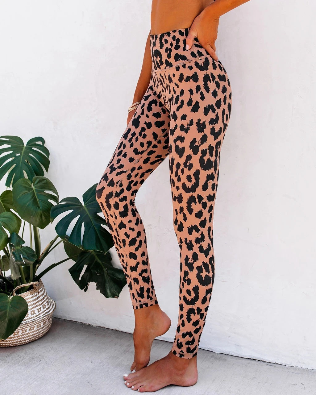 Digital Printed Yoga Leopard Print Women's Suit