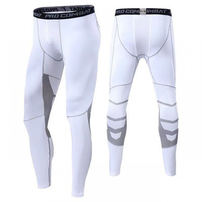 Men's Pants Male Tights Leggings For Running Gym Sport  Workout White Black Trousers