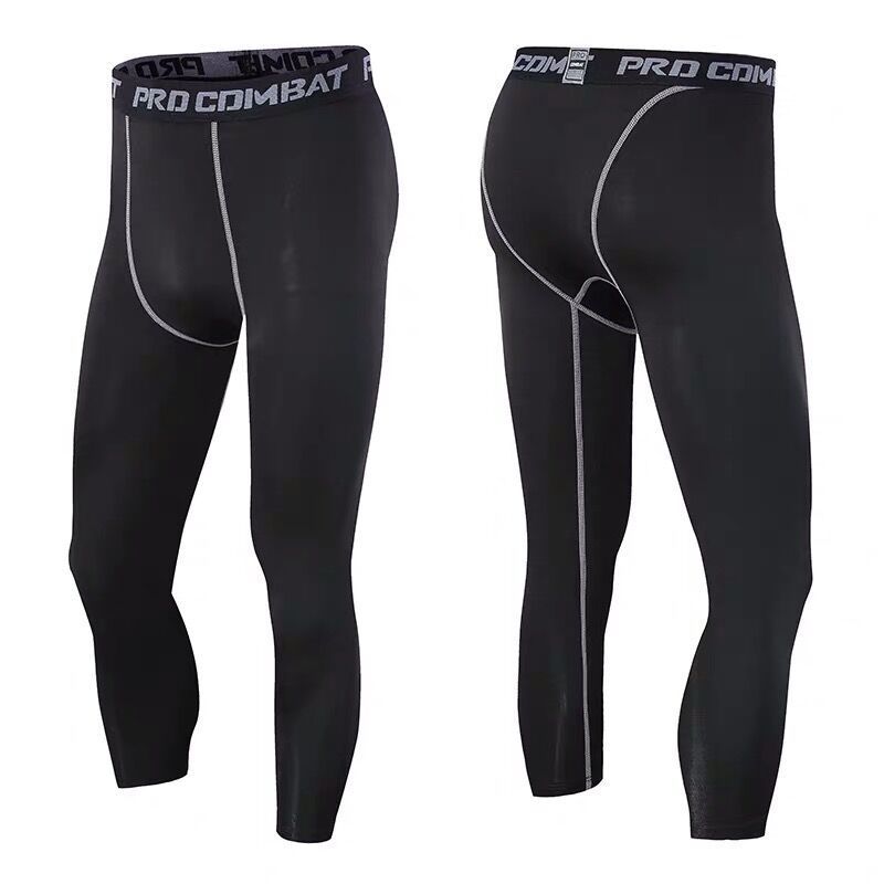 Men's Pants Male Tights Leggings For Running Gym Sport  Workout White Black Trousers