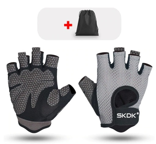 Half finger fitness gloves thin sweat-absorbent slip resistant hand