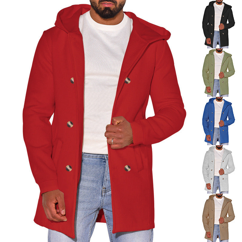 Versatile Wool Coat Mens Trench Coat