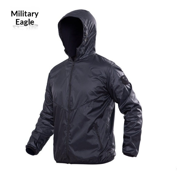 Quick-drying Camouflage Skin Suit Tactical Hooded Outdoor Windbreaker With Breathable Design