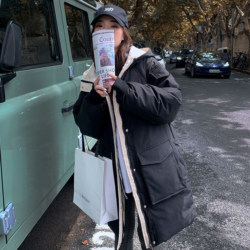 Plus-Size Womens Hooded Padded Workwear Cotton Jacket For Warmth