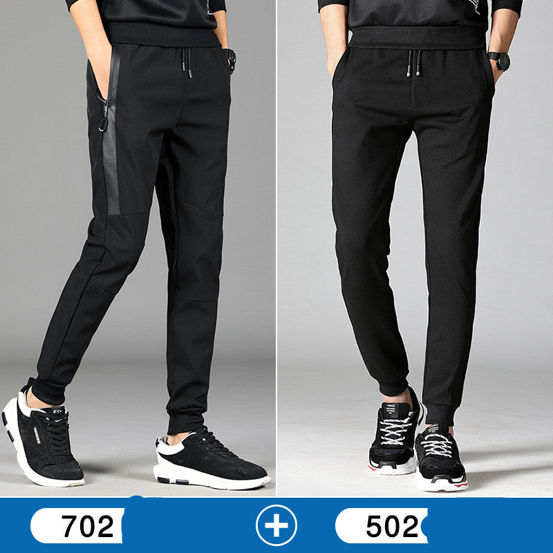 Sport pants are baggy and velveted