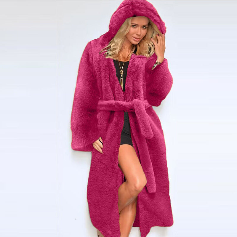 Thickened Long Faux Fur Parka-style Coat