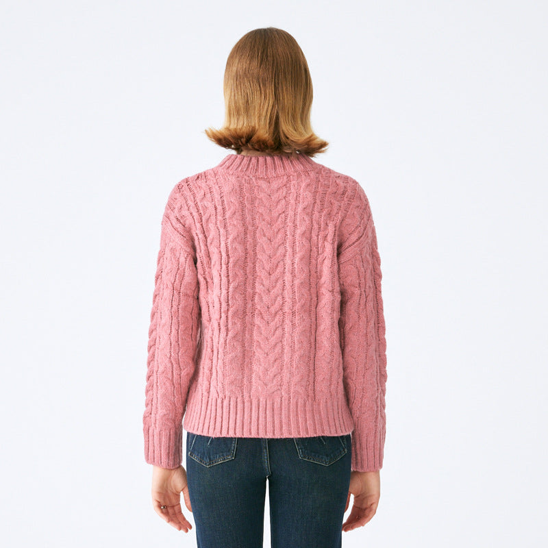 Loose Youthful Alpaca Knit Sweater For Women