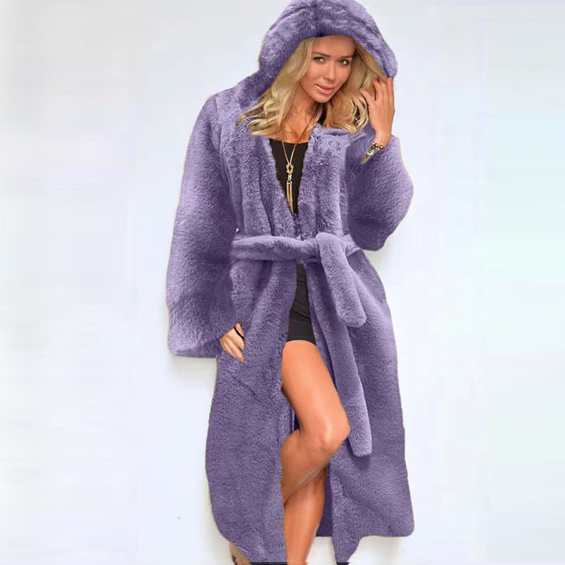 Thickened Long Faux Fur Parka-style Coat