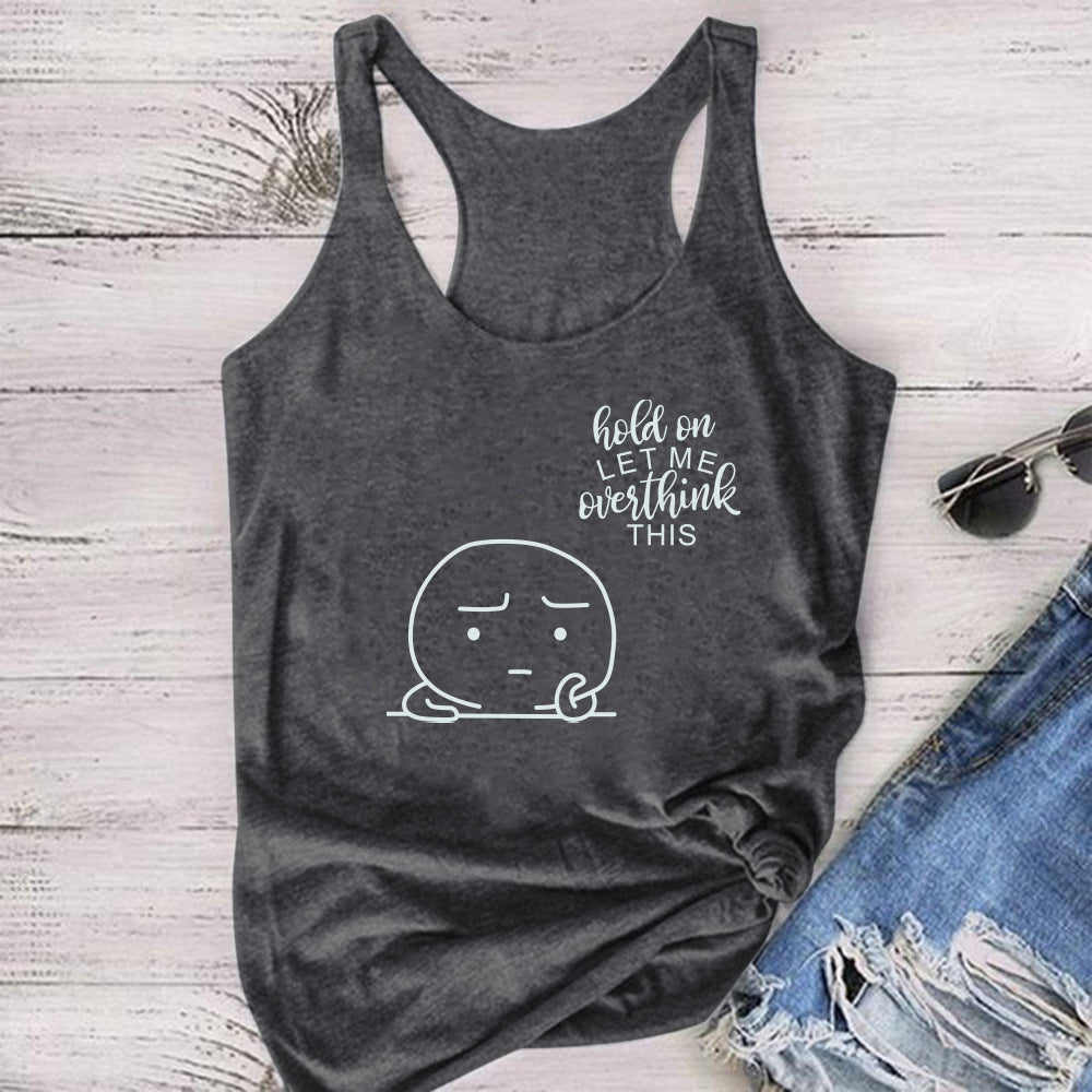 Skull Scarf And Sunglasses Print Sleeveless Vest