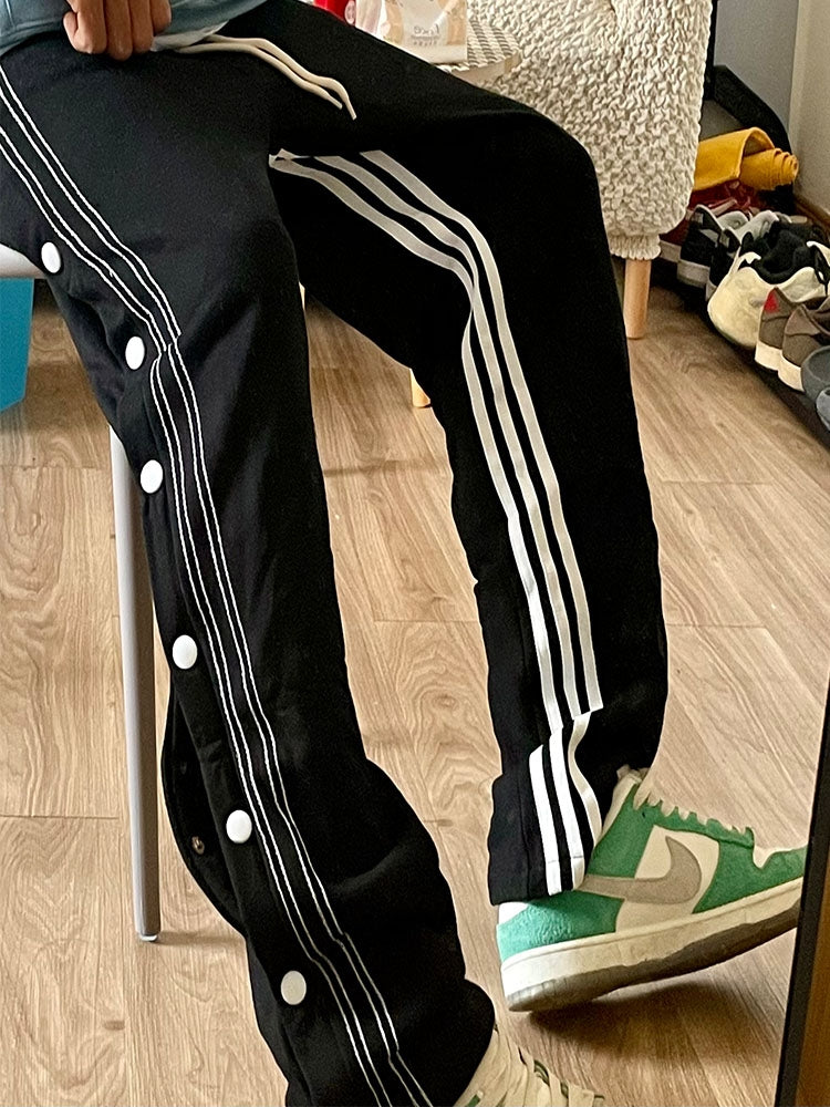 Striped Sport Breasted Pants High Street