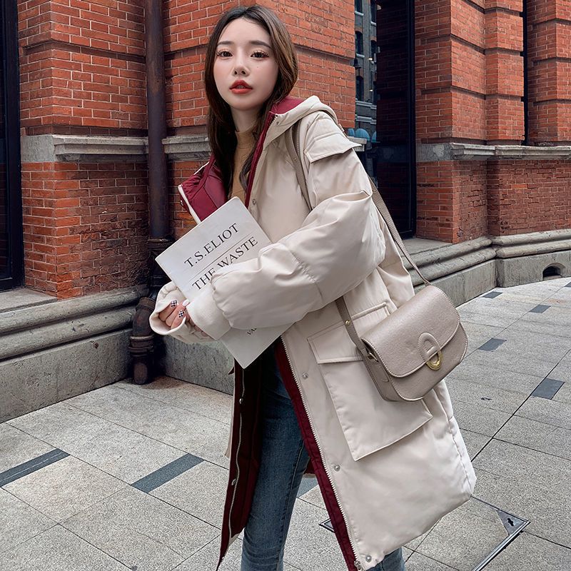 Plus-Size Womens Hooded Padded Workwear Cotton Jacket For Warmth