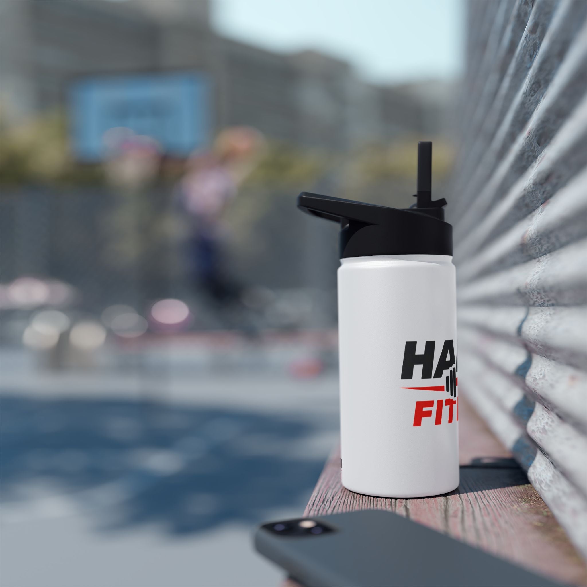 Hamou Fit Stainless Steel Water Bottle – Gym Sports Hydration Bottle