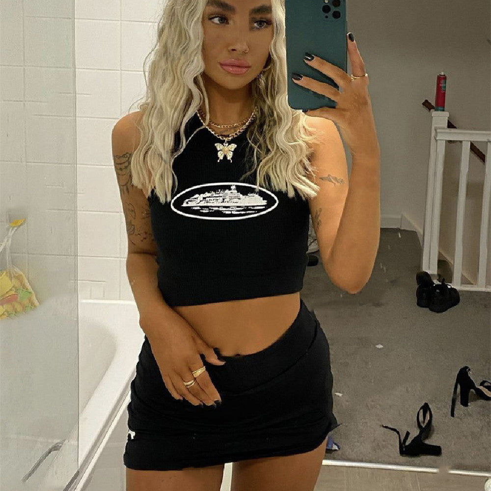 Black Women's Sleeveless Tank Top