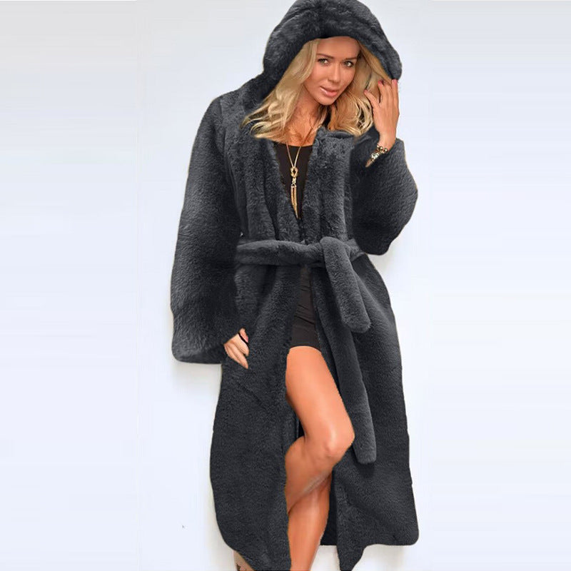 Thickened Long Faux Fur Parka-style Coat