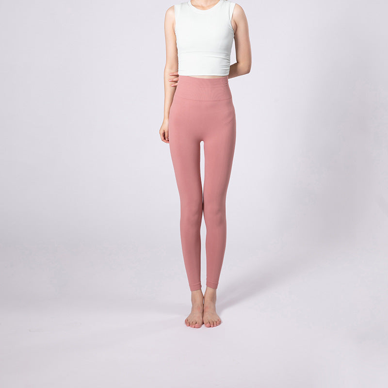 High-waisted Tummy-control Butt-lifting Yoga Pants In Solid Colors