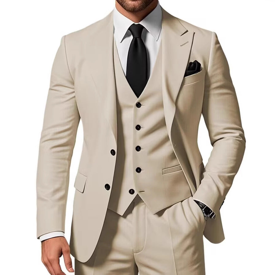 New Mens Three-piece Business Suit