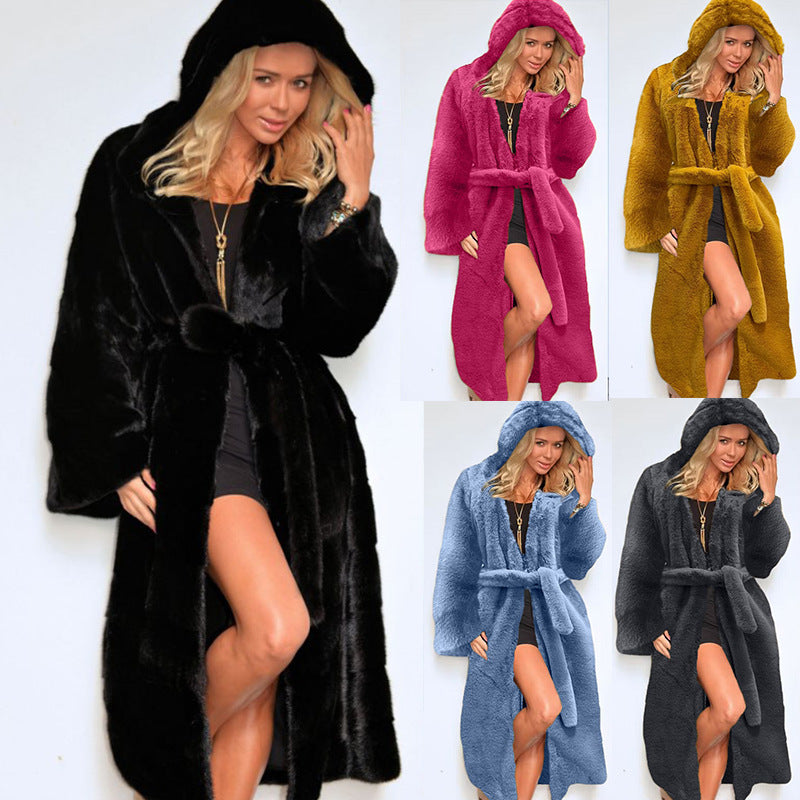 Thickened Long Faux Fur Parka-style Coat